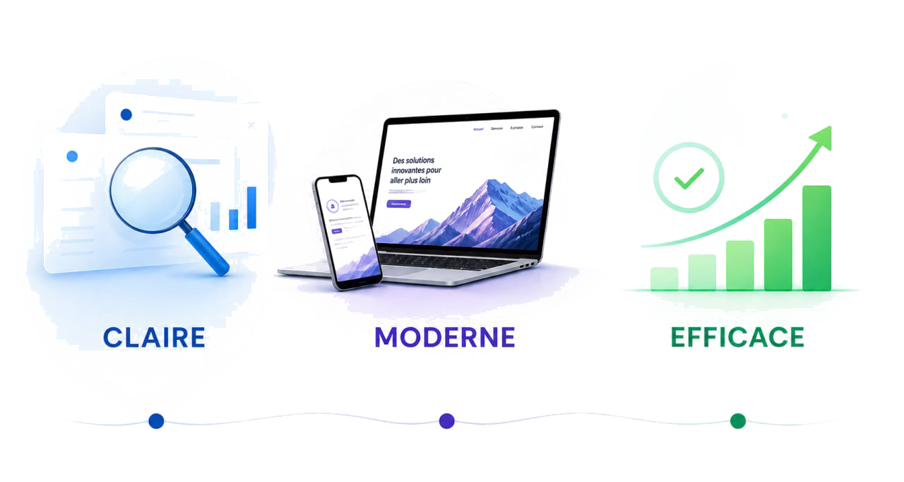 Site web clair, moderne et efficace pour artisan